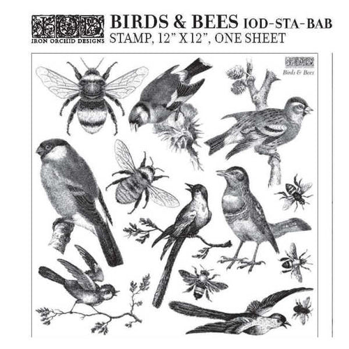 IOD Decor Stamp Birds and Bees