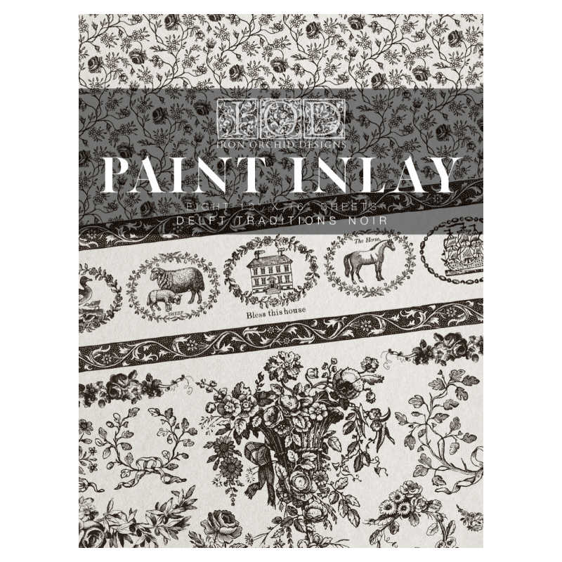 IOD  Paint Inlay Delft Traditions Noir * Limited Edition*