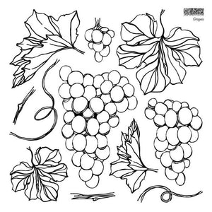 IOD Grapes Decor Stamp with masks