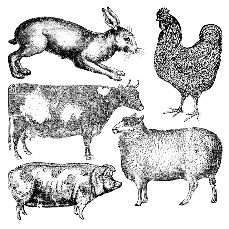 IOD Decor Stamp Farm Animals