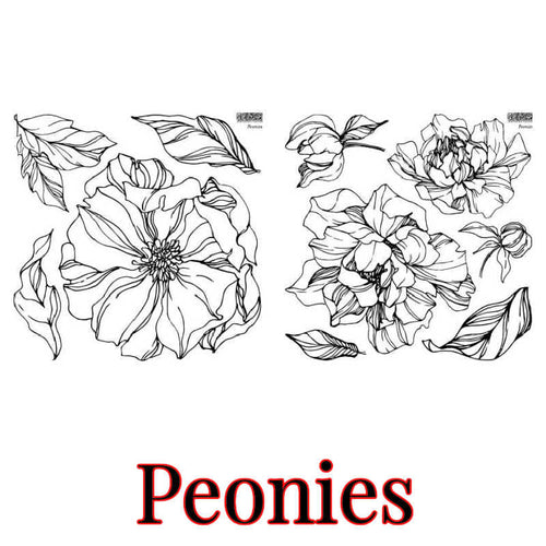IOD Decor Stamp Peonies