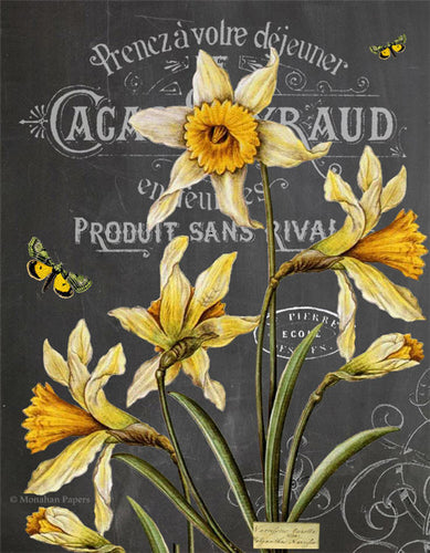 Monahan Botanical Daffodils Decoupage papers 11